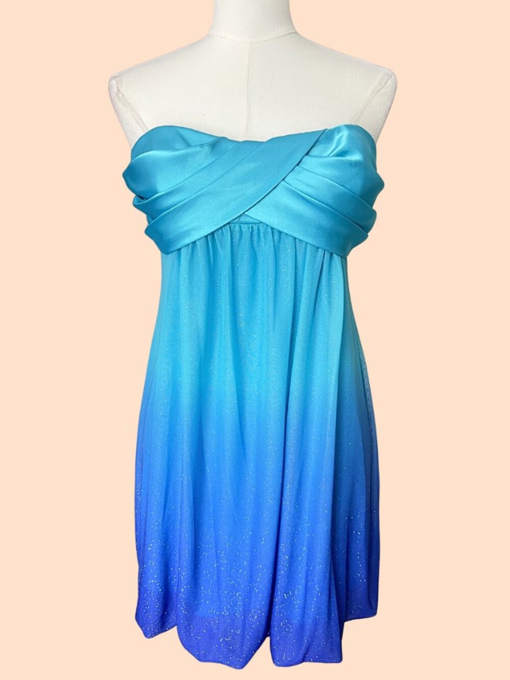 Y2K Jump Apparel Sapphire Sparkle Party Dress